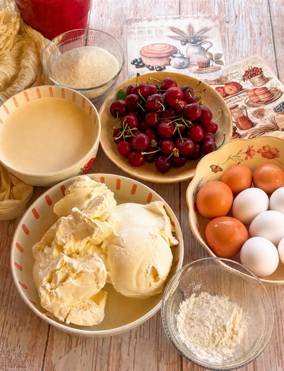 Ingredientes para tarta de queso