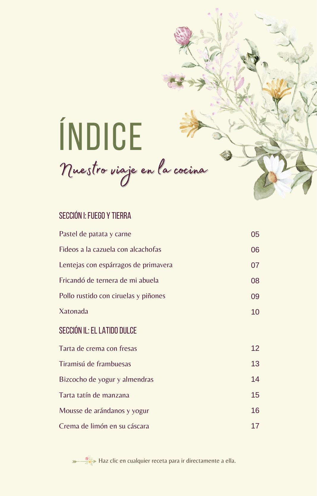 Índice del ebook The Soul Fooding